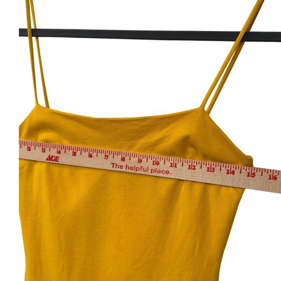 NEW! Lulus S Golden Yellow Bodycon Mini Dress $78 Strappy Stretch Sexy Mustard - Picture 5 of 9